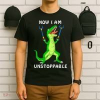 Now I Am Unstoppable Dinosaur T-Shirt thumb 6