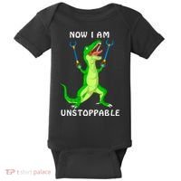 Now I Am Unstoppable Dinosaur Baby Bodysuit thumb 0