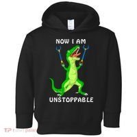 Now I Am Unstoppable Dinosaur Toddler Hoodie thumb 0