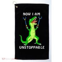 Now I Am Unstoppable Dinosaur Golf Towel thumb 0