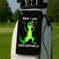 Now I Am Unstoppable Dinosaur Golf Towel thumb 2