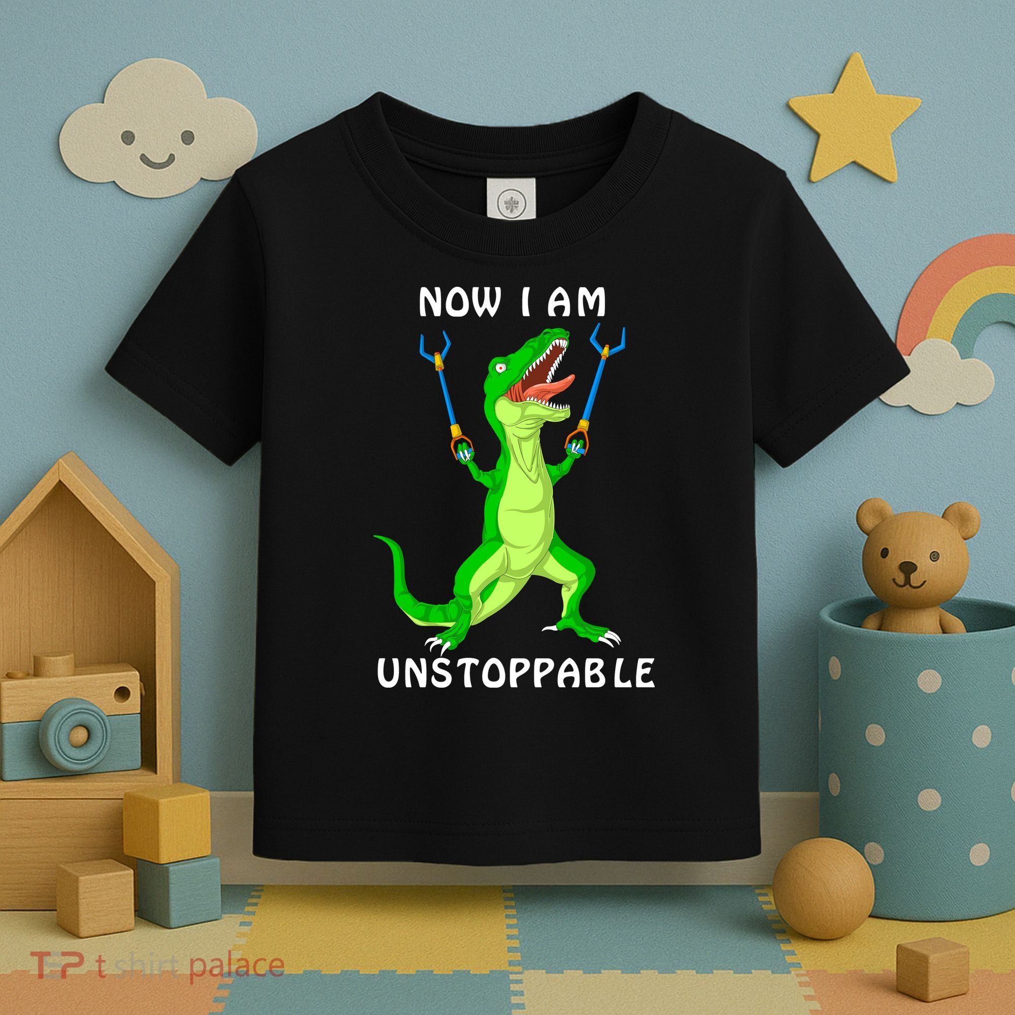 Now I Am Unstoppable Dinosaur Toddler T-Shirt