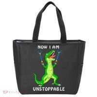 Now I Am Unstoppable Dinosaur Tote Bag thumb 0