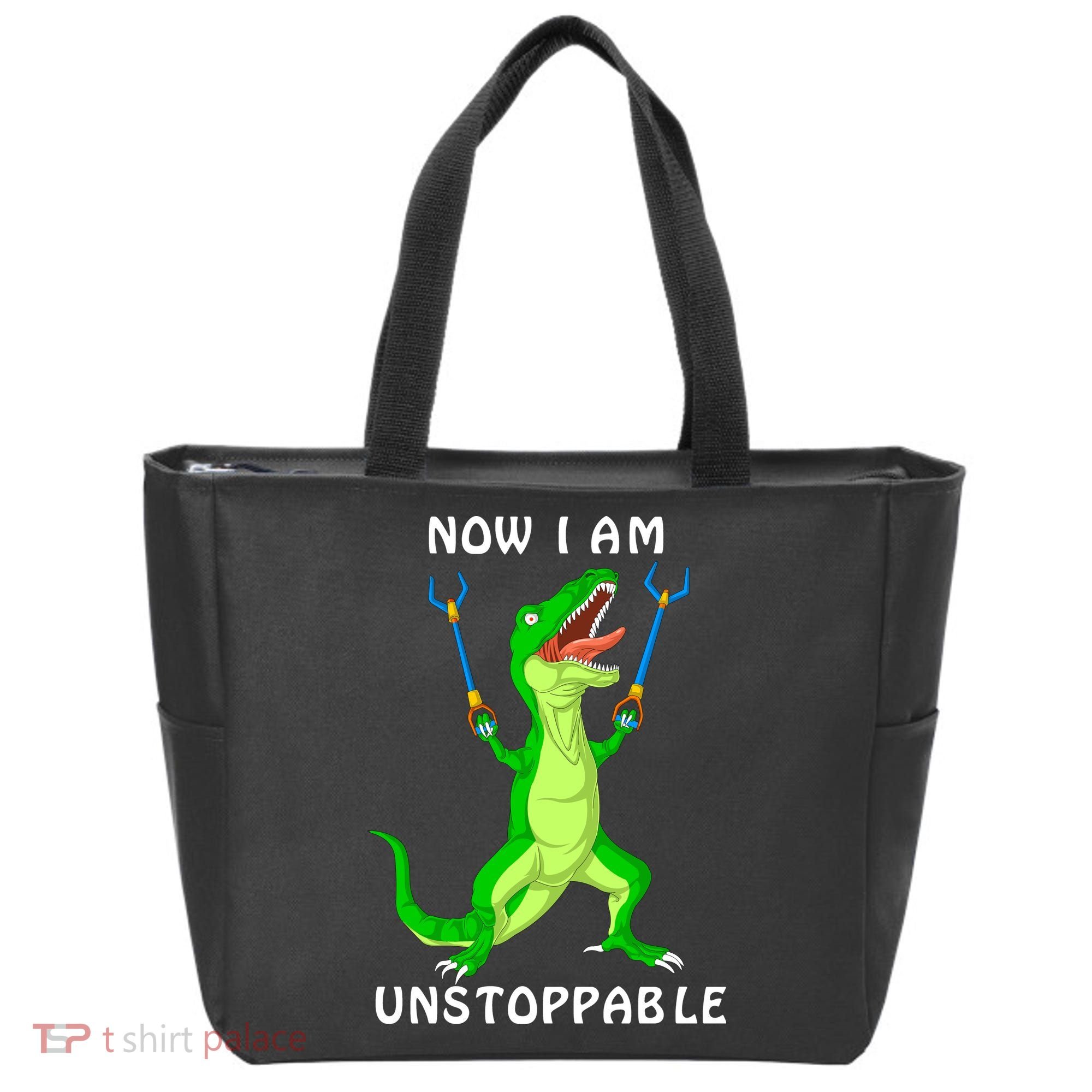 Now I Am Unstoppable Dinosaur Tote Bag