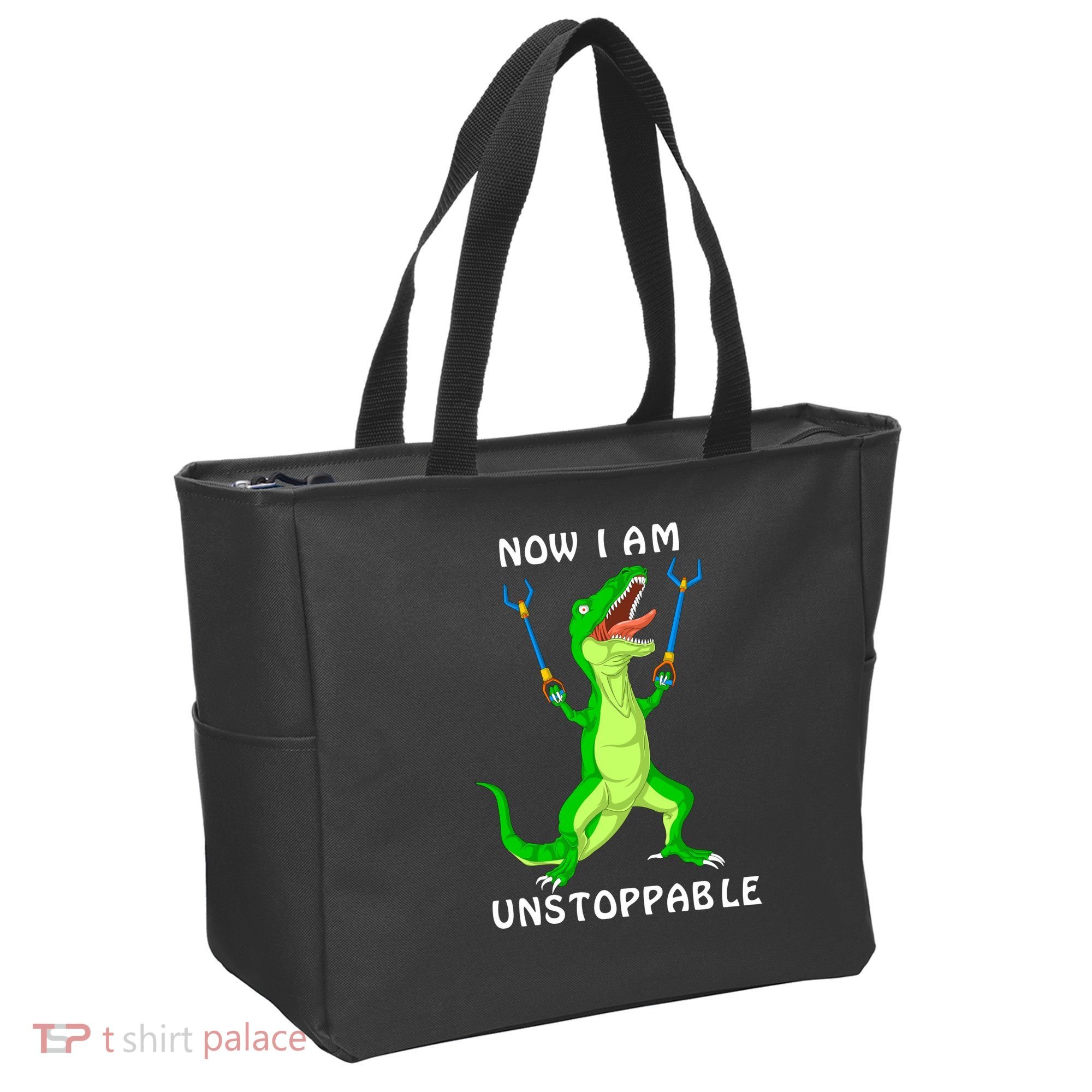 Now I Am Unstoppable Dinosaur Tote Bag