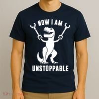 Now I Am Unstoppable Funny T Rex T-Shirt thumb 3