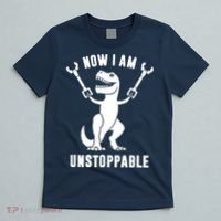 Now I Am Unstoppable Funny T Rex T-Shirt thumb 5