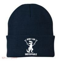 Now I Am Unstoppable Funny T Rex Beanie thumb 0