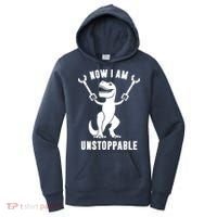 Now I Am Unstoppable Funny T Rex Women's Hoodie thumb 0