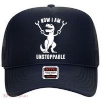 Now I Am Unstoppable Funny T Rex Hat thumb 0