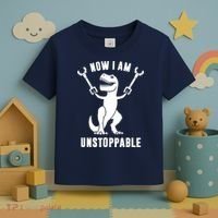 Now I Am Unstoppable Funny T Rex Toddler T-Shirt thumb 3