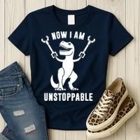 Now I Am Unstoppable Funny T Rex Women's T-Shirt thumb 3