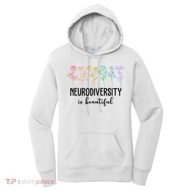Neurodiversity Is Beautiful Colorful Flowers Women's Hoodie