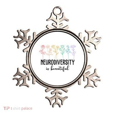 Neurodiversity Is Beautiful Colorful Flowers Ornament