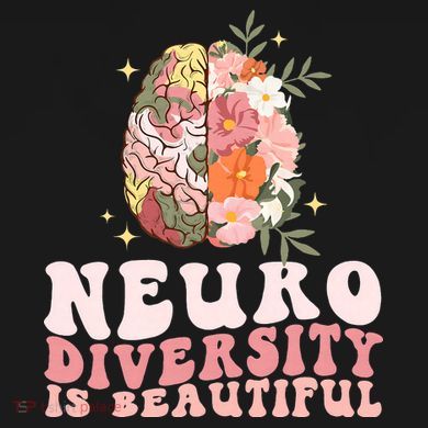 Neurodiversity Is Beautiful Floral Brain Groovy Mousepad