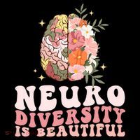 Neurodiversity Is Beautiful Floral Brain Groovy Mousepad thumb 1