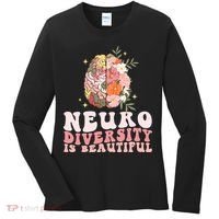Neurodiversity Is Beautiful Floral Brain Groovy Women's Long Sleeve Shirt thumb 0