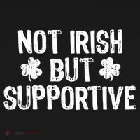 Not Irish But Supportive Funny St Patricks Day Ireland Tee Apron thumb 3
