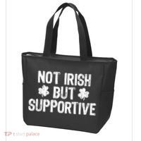 Not Irish But Supportive Funny St Patricks Day Ireland Tee Tote Bag thumb 3