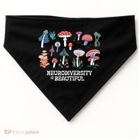 Neurodiversity Is Beautiful Mushroom Autism Awareness Outfit Gift USA-Made Doggie Bandana thumb 0