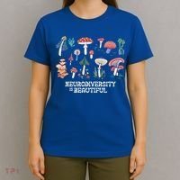 Neurodiversity Is Beautiful Mushroom Autism Awareness Outfit Gift T-Shirt thumb 4