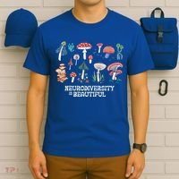 Neurodiversity Is Beautiful Mushroom Autism Awareness Outfit Gift T-Shirt thumb 6