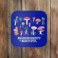 Neurodiversity Is Beautiful Mushroom Autism Awareness Outfit Gift Coaster thumb 0