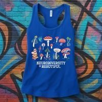 Neurodiversity Is Beautiful Mushroom Autism Awareness Outfit Gift Women's Tank Top thumb 3