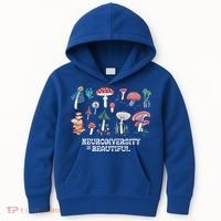 Neurodiversity Is Beautiful Mushroom Autism Awareness Outfit Gift Kids Hoodie thumb 0