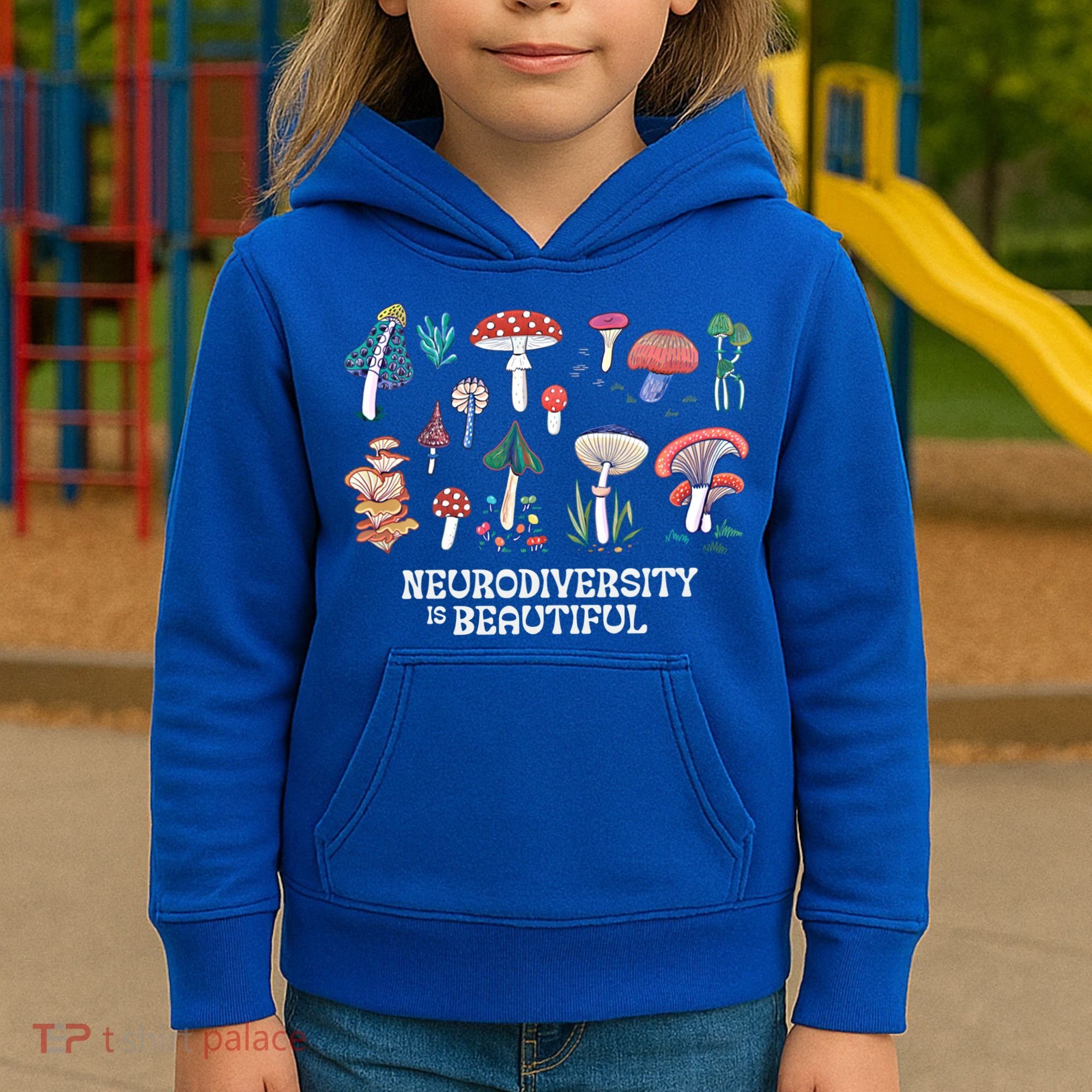 Neurodiversity Is Beautiful Mushroom Autism Awareness Outfit Gift Kids Hoodie