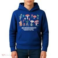 Neurodiversity Is Beautiful Mushroom Autism Awareness Outfit Gift Kids Hoodie thumb 4