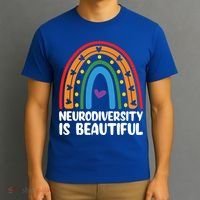 Neurodiversity Is Beautiful Autism Awareness Month Gift T-Shirt thumb 3