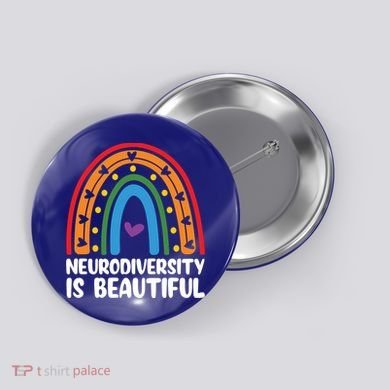 Neurodiversity Is Beautiful Autism Awareness Month Gift Button