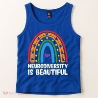 Neurodiversity Is Beautiful Autism Awareness Month Gift Tank Top thumb 2