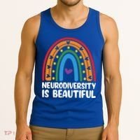 Neurodiversity Is Beautiful Autism Awareness Month Gift Tank Top thumb 3
