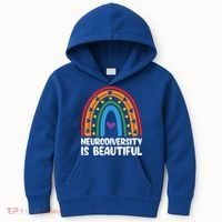 Neurodiversity Is Beautiful Autism Awareness Month Gift Kids Hoodie thumb 0