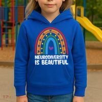 Neurodiversity Is Beautiful Autism Awareness Month Gift Kids Hoodie thumb 3