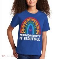 Neurodiversity Is Beautiful Autism Awareness Month Gift Kids T-Shirt thumb 2
