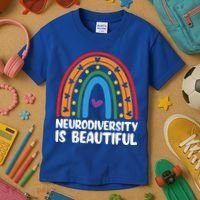 Neurodiversity Is Beautiful Autism Awareness Month Gift Kids T-Shirt thumb 3