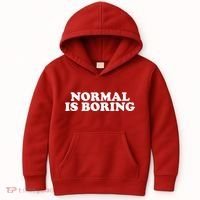 Normal Is Boring Kids Hoodie thumb 0