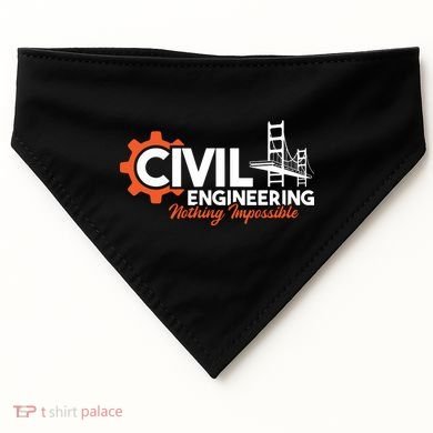 Nothing Impossible Bridge Engineer Civil Engineering USA-Made Doggie Bandana