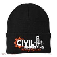 Nothing Impossible Bridge Engineer Civil Engineering Beanie thumb 0