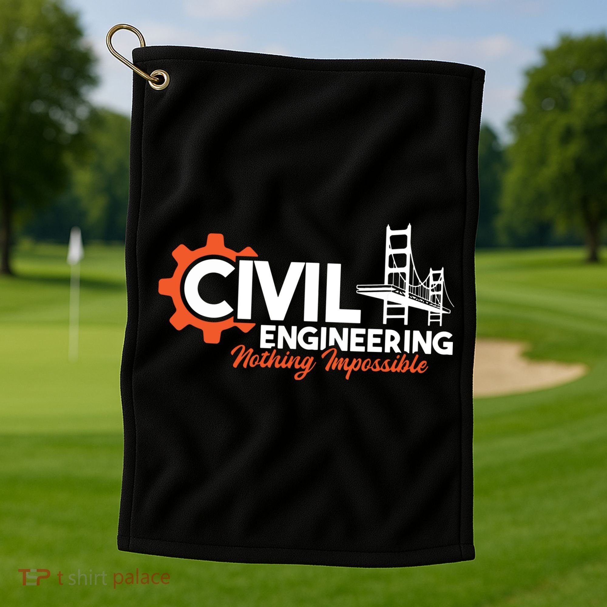 Nothing Impossible Bridge Engineer Civil Engineering Golf Towel