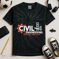 Nothing Impossible Bridge Engineer Civil Engineering Kids Tie-Dye T-Shirt thumb 2