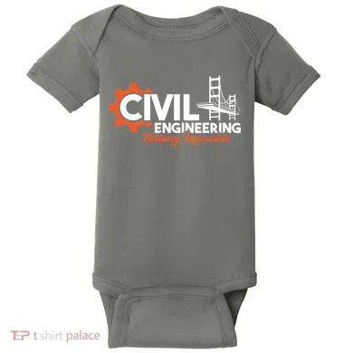 Nothing Impossible Bridge Engineer Civil Engineering Baby Bodysuit