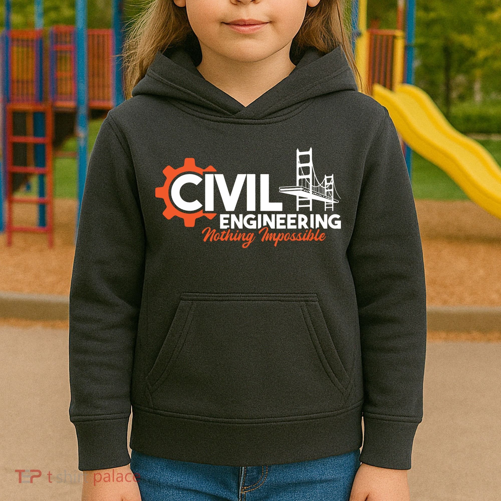 Nothing Impossible Bridge Engineer Civil Engineering Kids Hoodie