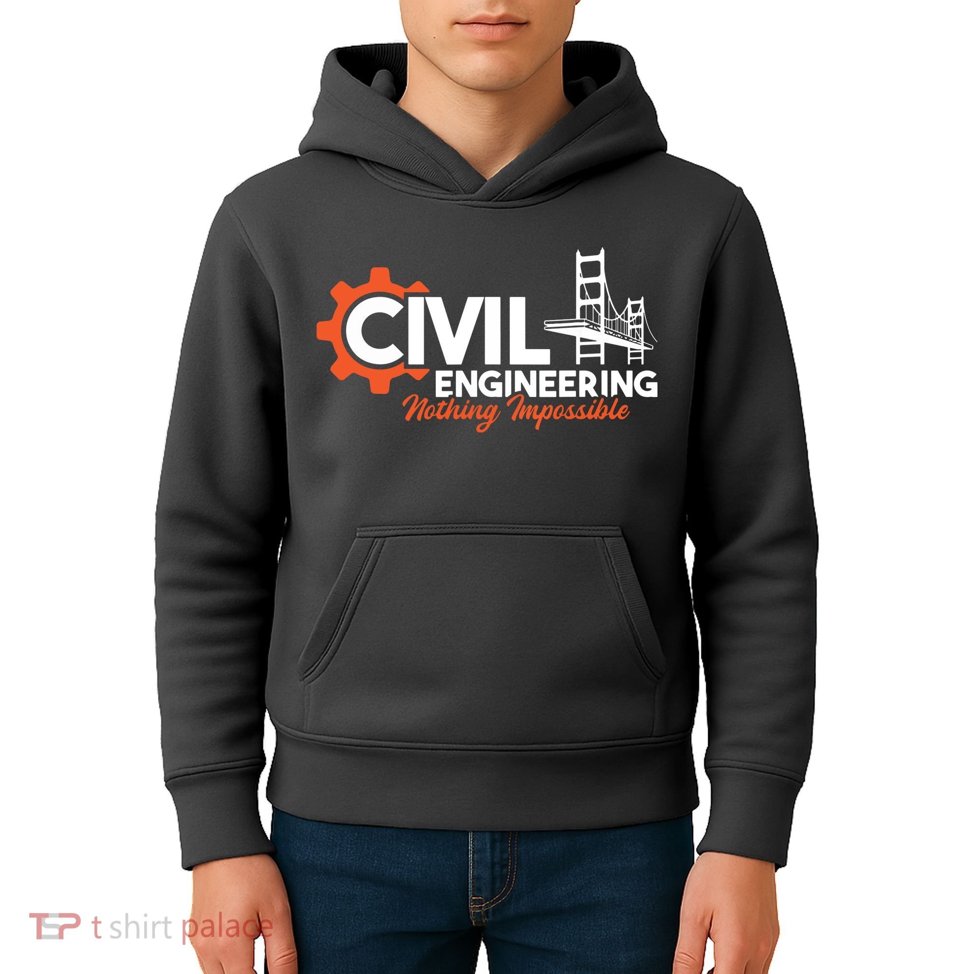 Nothing Impossible Bridge Engineer Civil Engineering Kids Hoodie