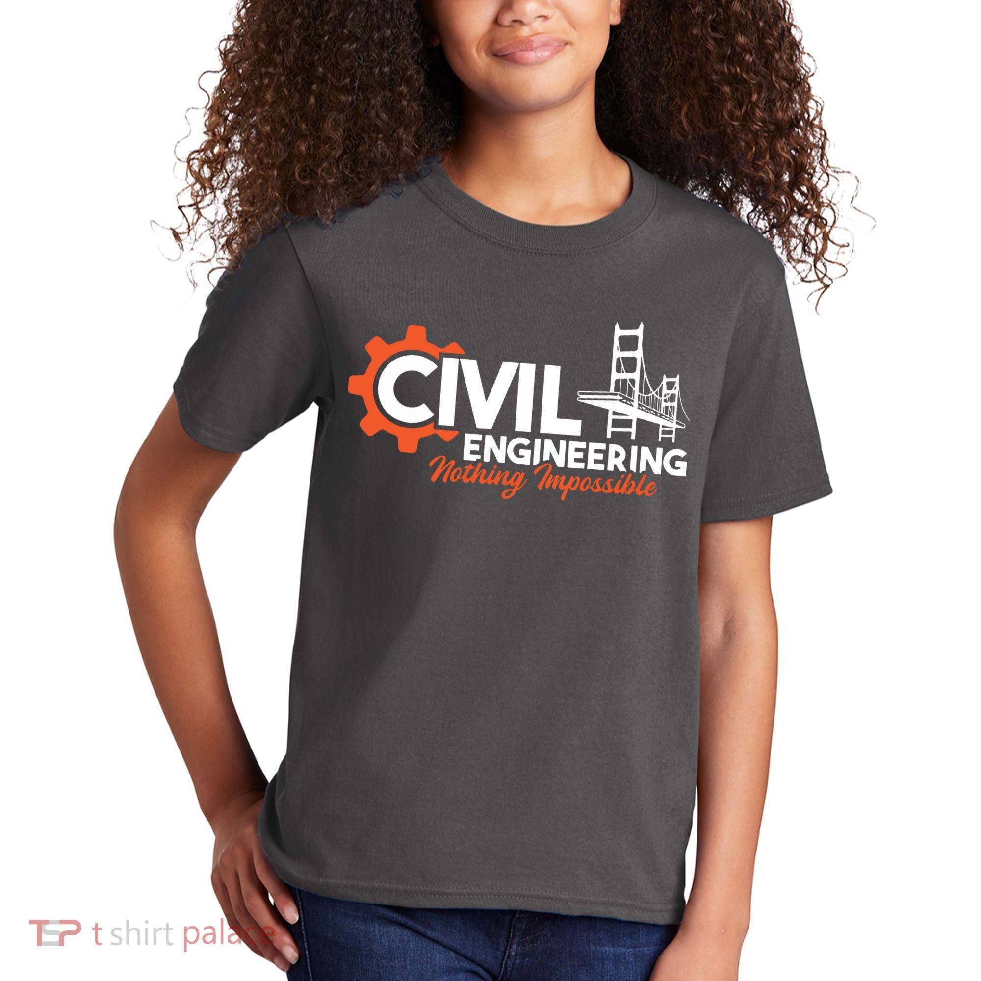Nothing Impossible Bridge Engineer Civil Engineering Kids T-Shirt