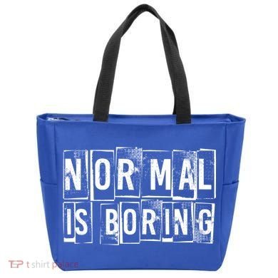 Normal Is Boring Vintage Tote Bag