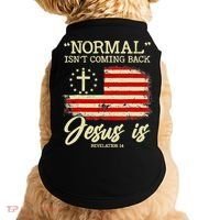 Normal Isn't Coming Back But Jesus Is Revelation 14 Costume Doggie Tank thumb 0